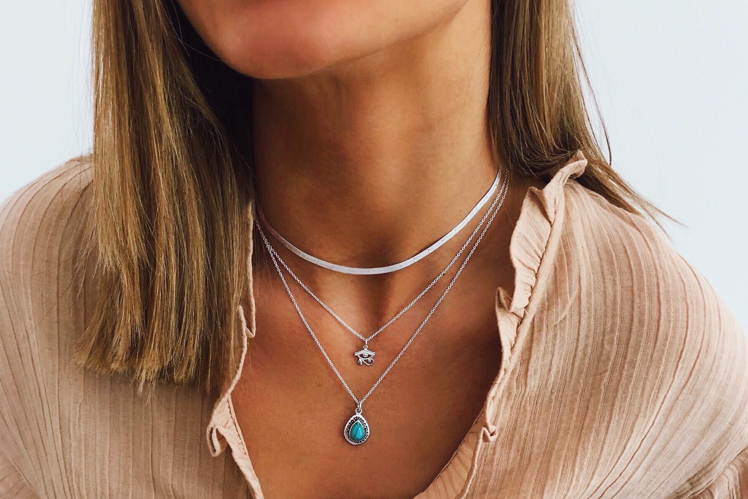Pendentif égyptienne Œil d'Horus, Argent Pendentif égyptienne Œil d'Horus, Argent