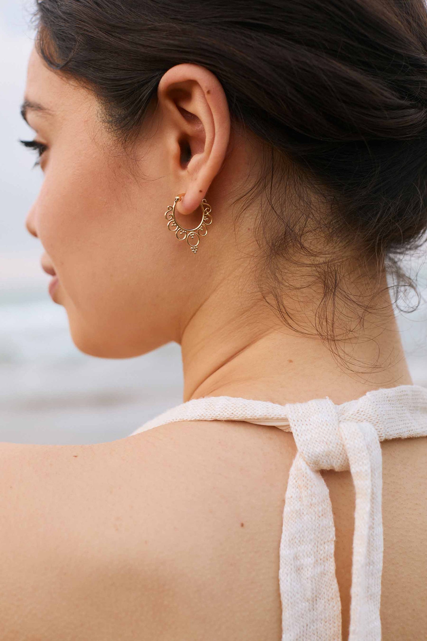 ARAVINDA OHRRINGE (16 MM) GOLD