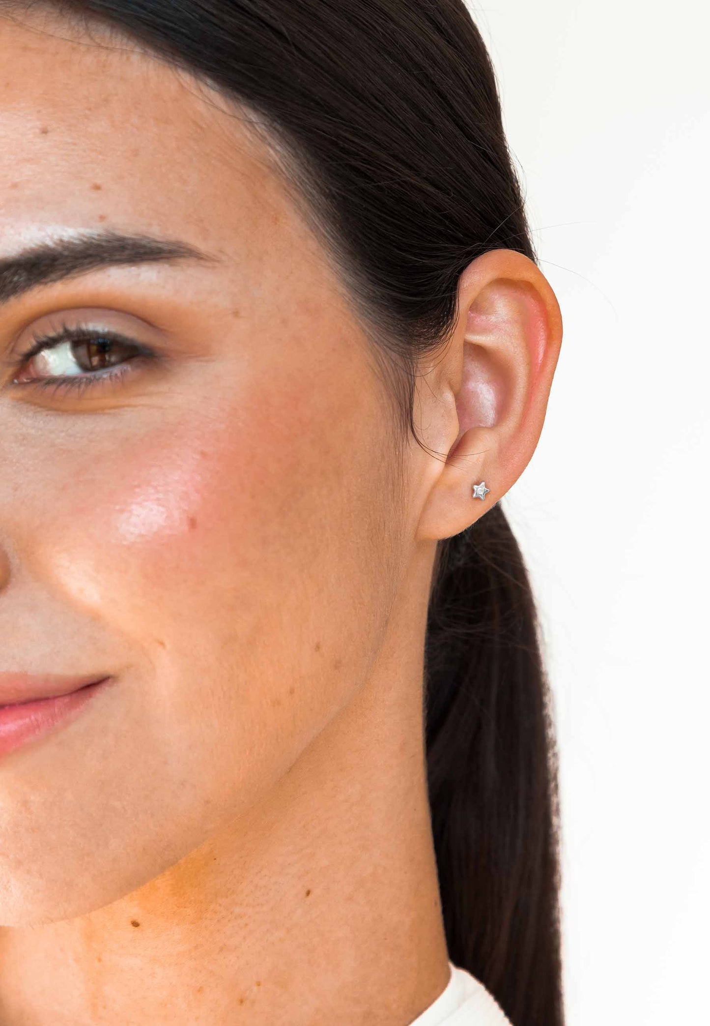 BOUCLES D'OREILLES PROCYON (OR BLANC)