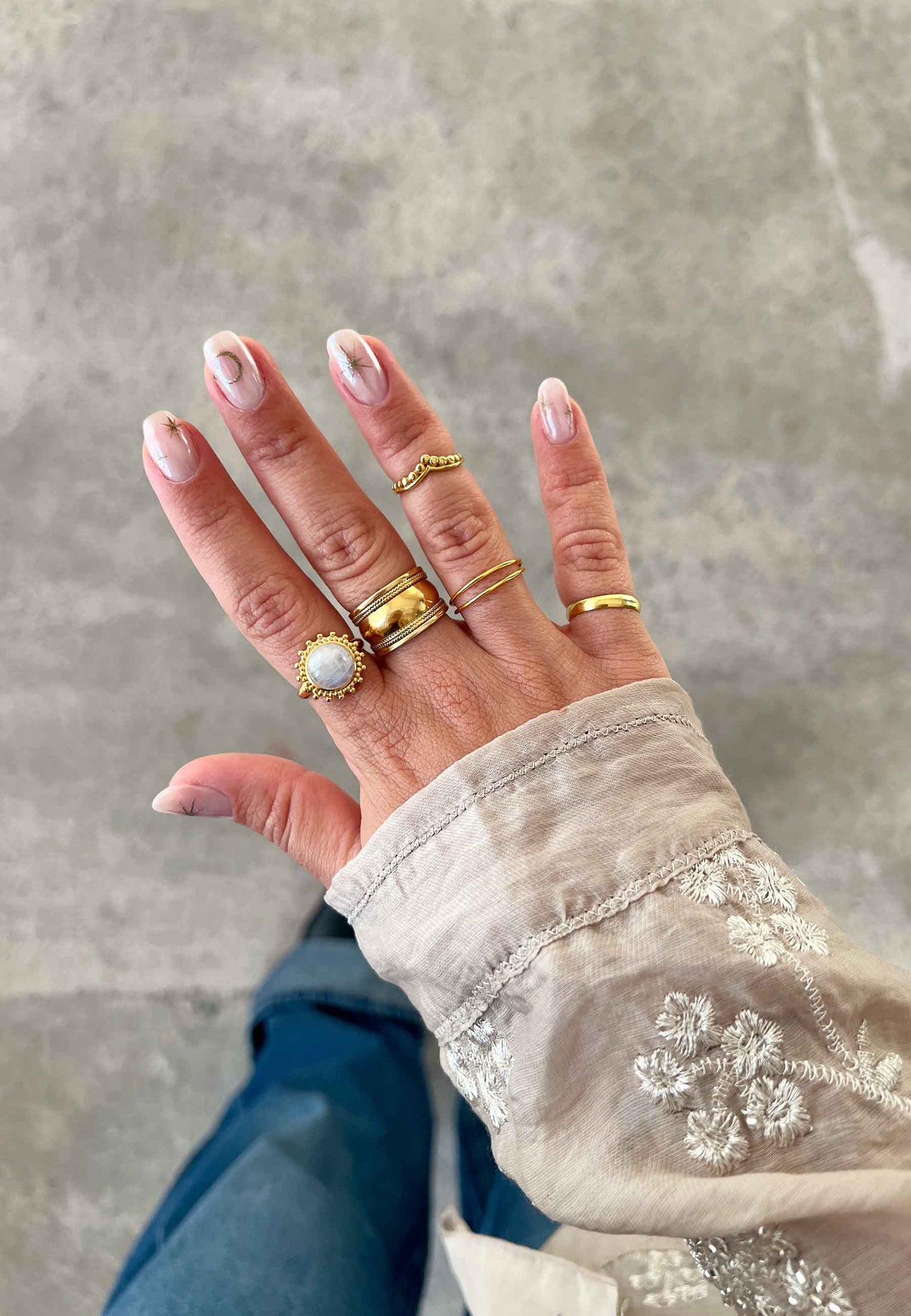 ANILLO SEVTI (MIDI) BAÑADO EN ORO