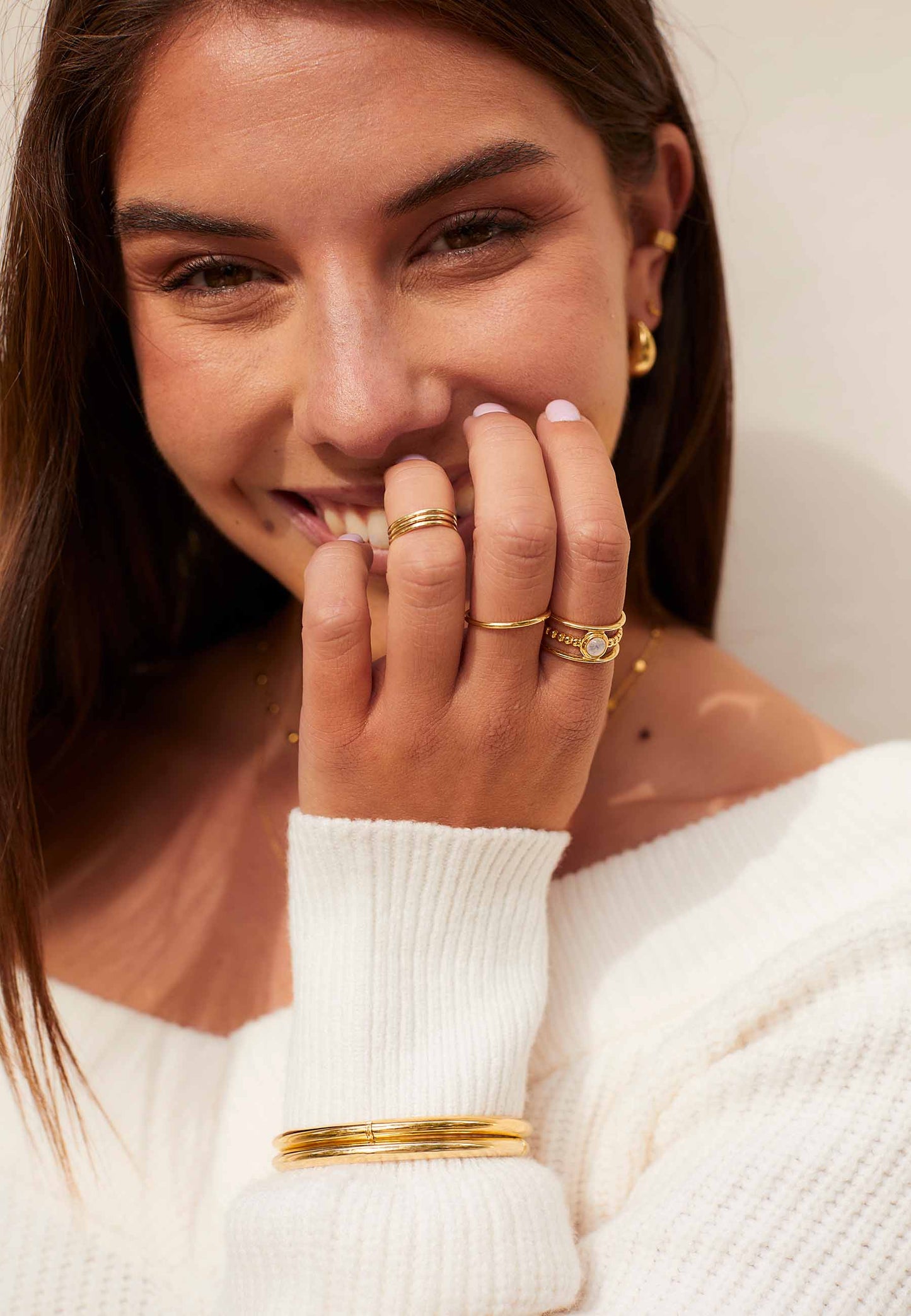 ANILLO VIMAAN BAÑADO EN ORO