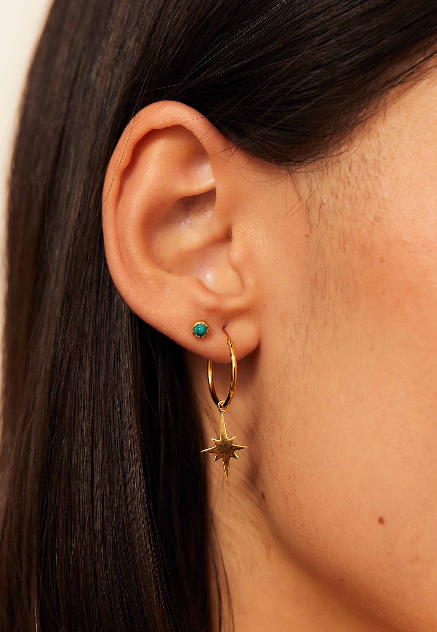 FIROZA TURQUOISE EARRING GOLD