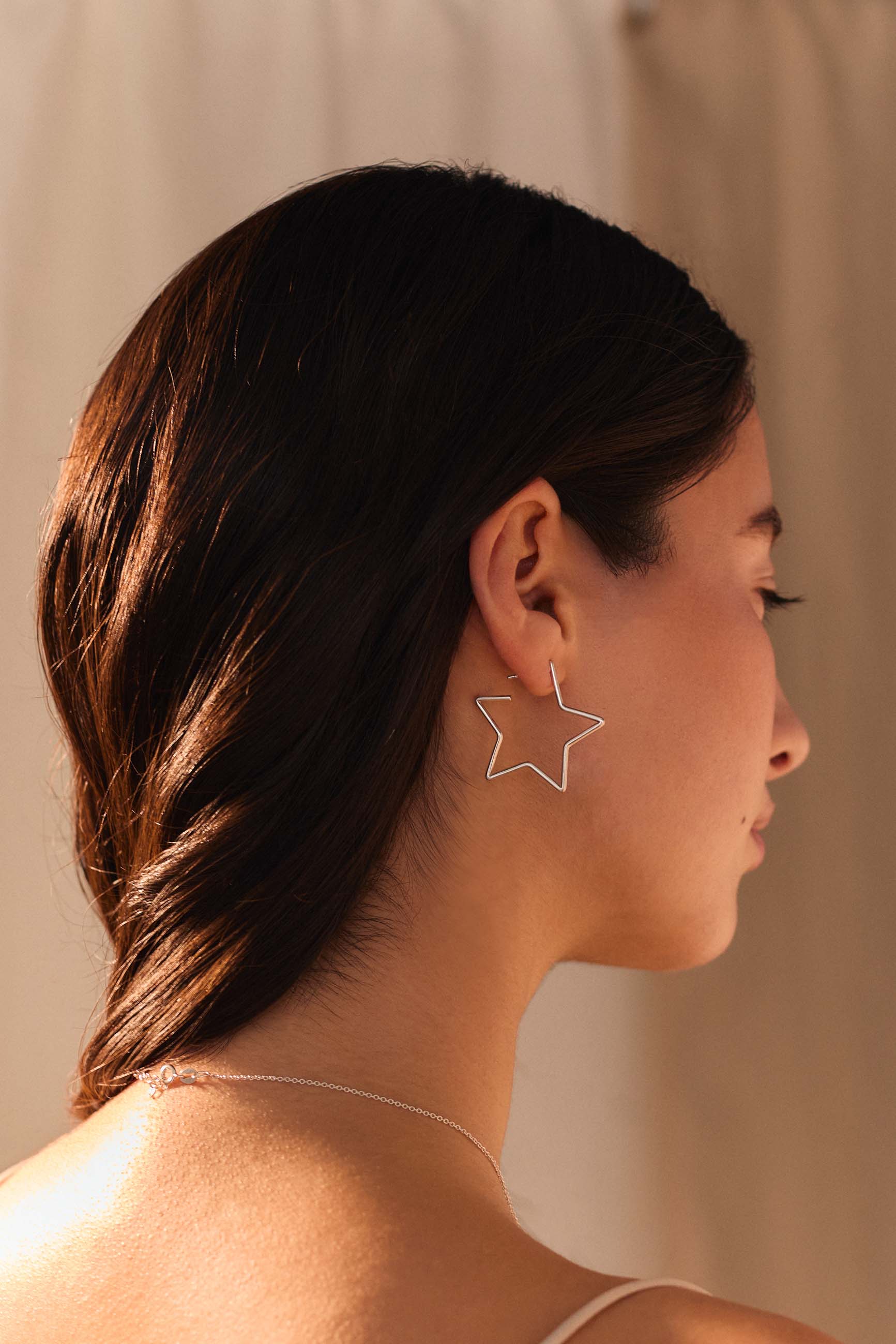 Orecchini cerchio con luna e stellina - Miky Bijoux