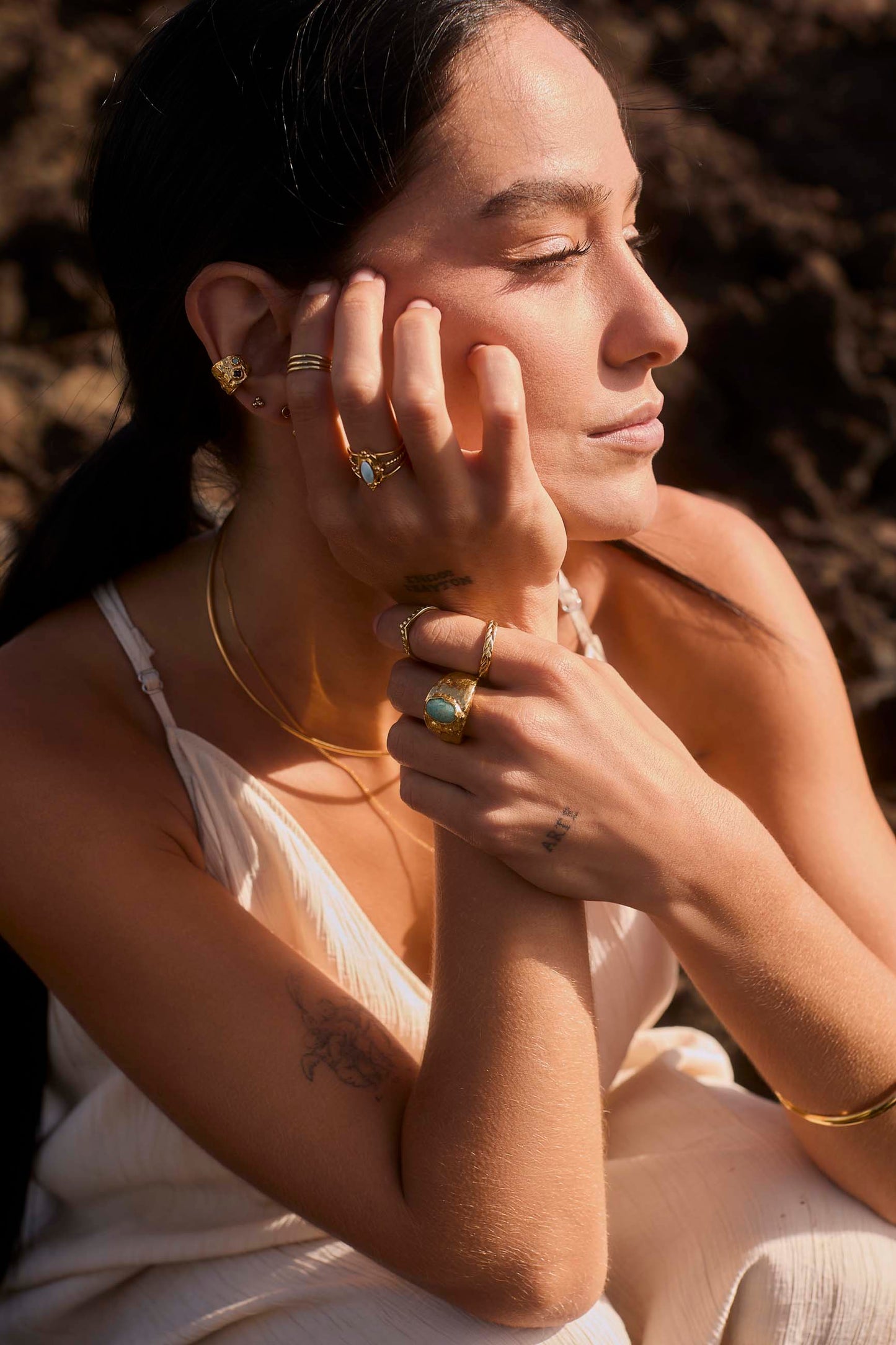 ANELLO UPADESA PLACCATO IN ORO