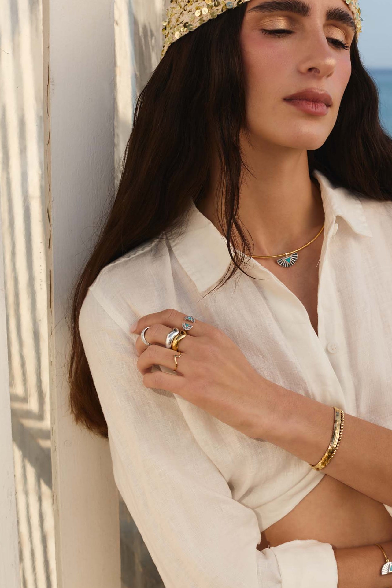 ANILLO LAHAR BAÑADO EN ORO