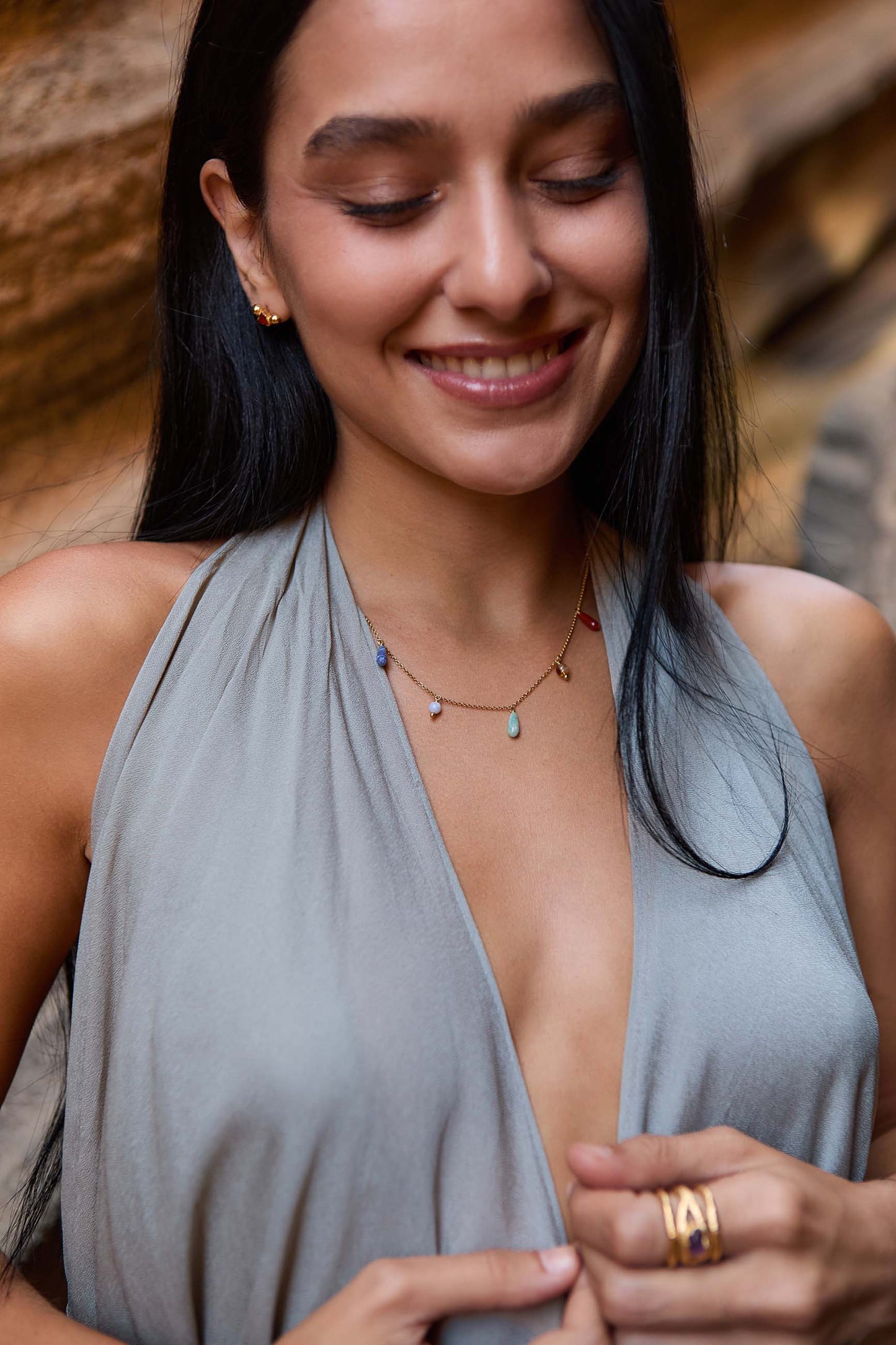 COLLAR SUSHUMNA BAÑADO EN ORO