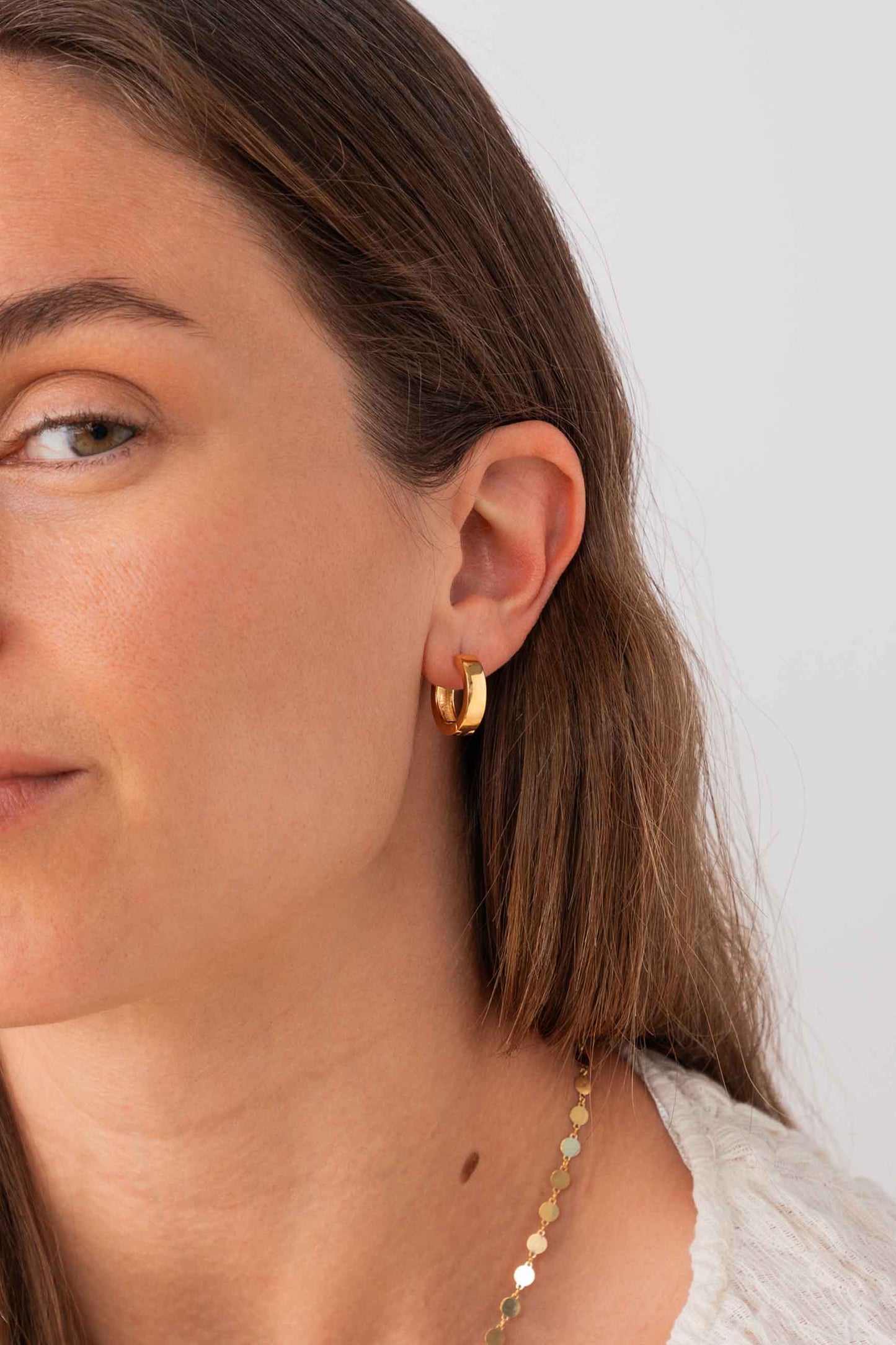 BABARI EARRINGS (16MM) GOLD-PLATED