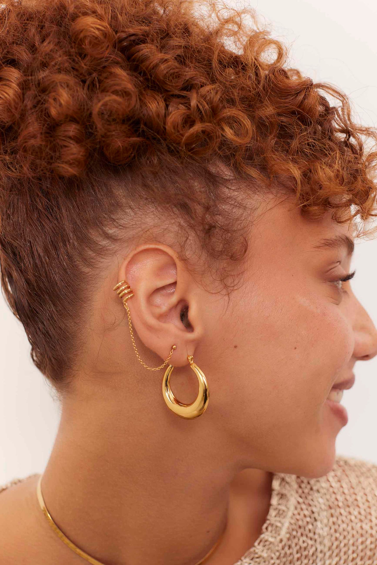 PENDIENTES ALISHA (30MM) BAÑADOS EN ORO