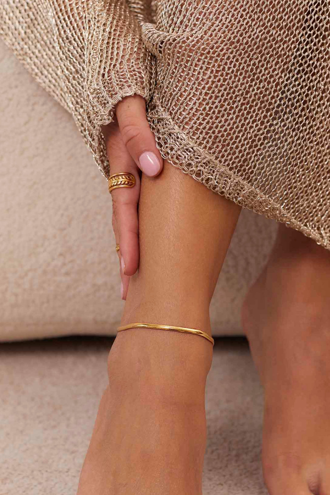 TOBILLERA KALIDASA BAÑADA EN ORO