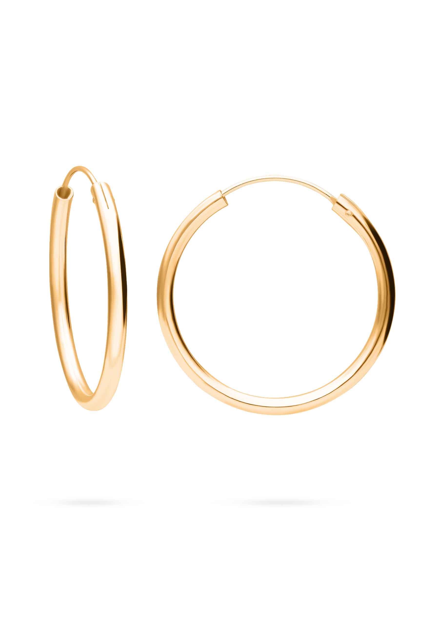 Orecchini Cerchi Medi in oro giallo Donna 30 mm, 8 carati 333 Orecchini Cerchi Medi in oro giallo Donna 30 mm, 8 carati 333