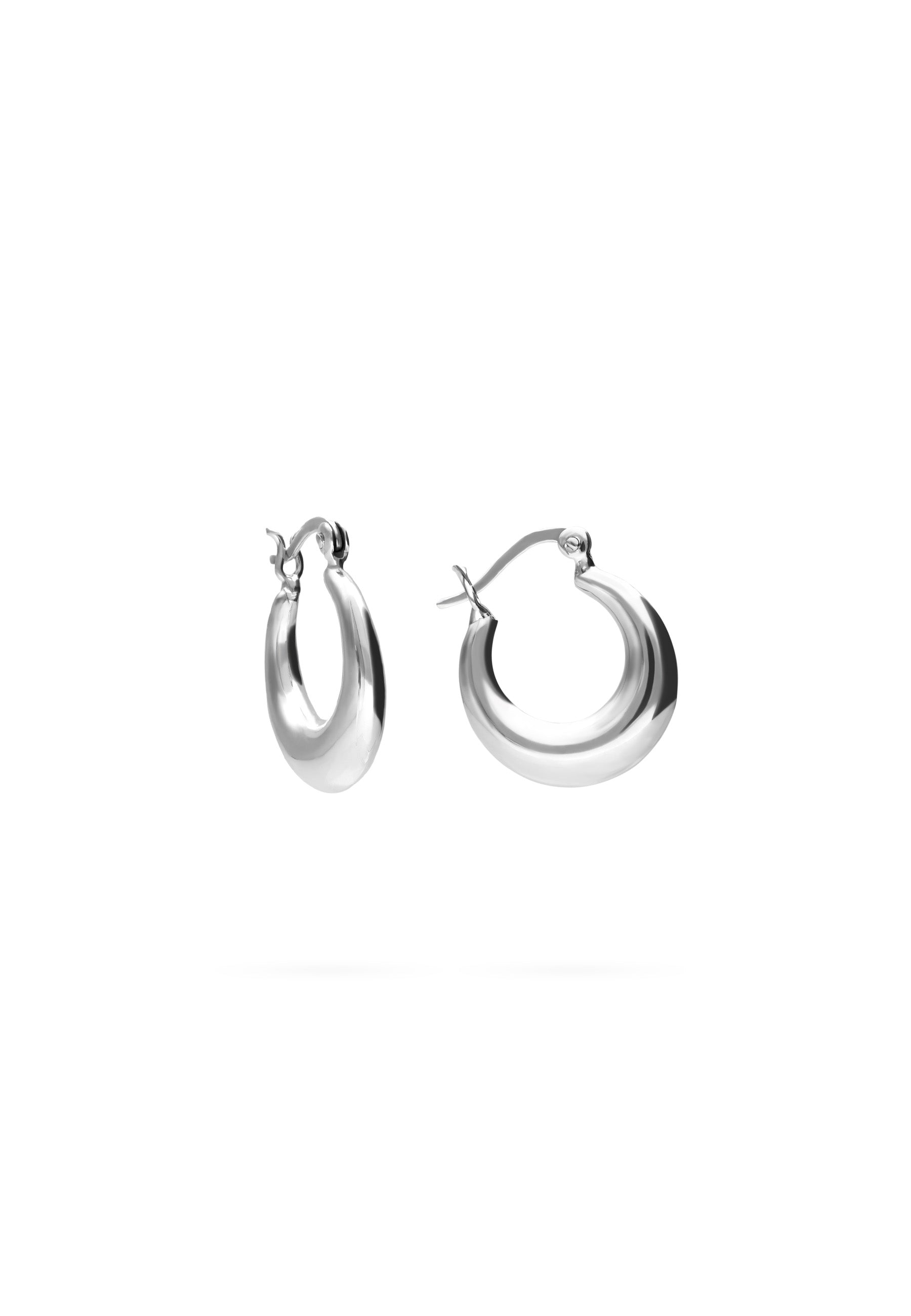Orecchini A Cerchio In Argento 925 Placcato Oro - Piccoli E Leggeri, Diametro 18-20 Mm