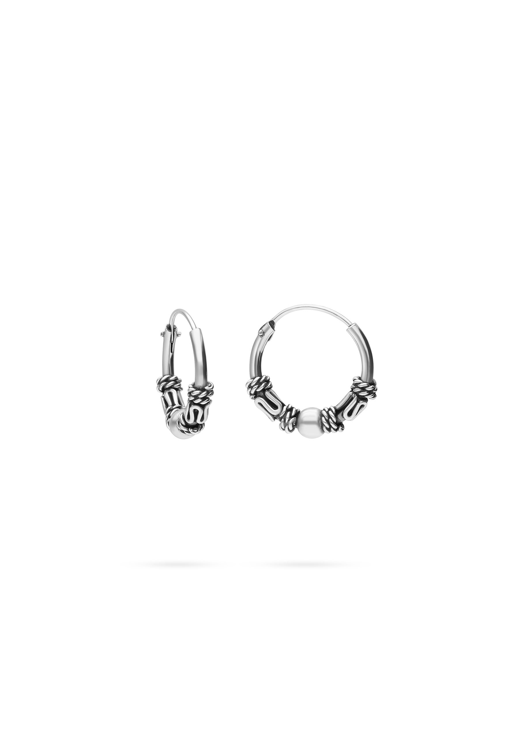 Boucles D'oreilles Créoles Bali Plaquées Or 18 Carats - 12 Mm, Sans Nickel, Neuves