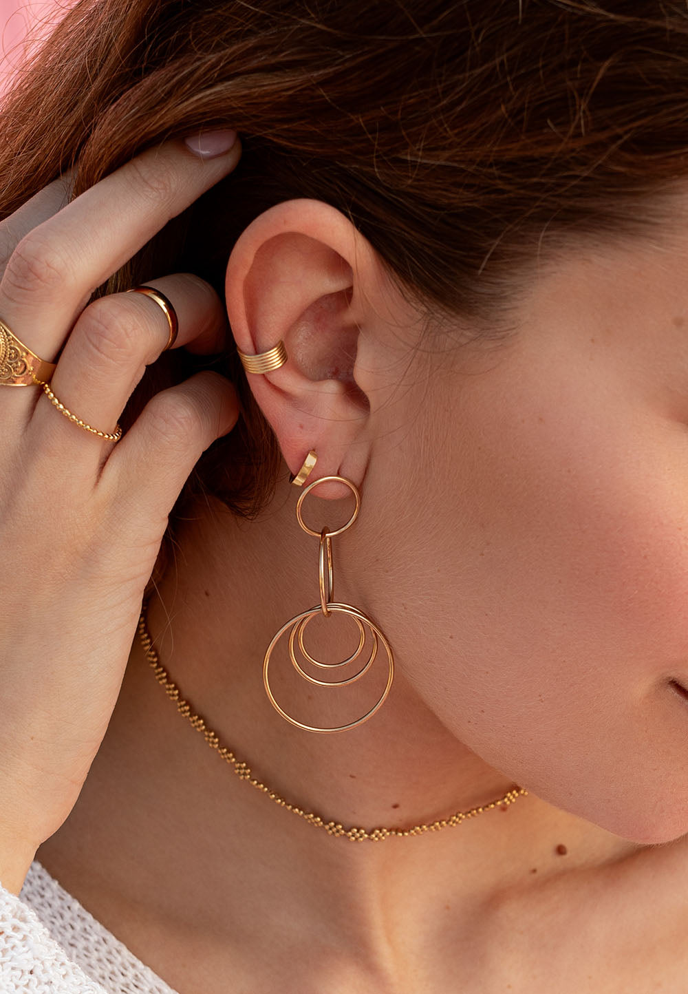 EAR CUFF DHAARI BAÑADO EN ORO