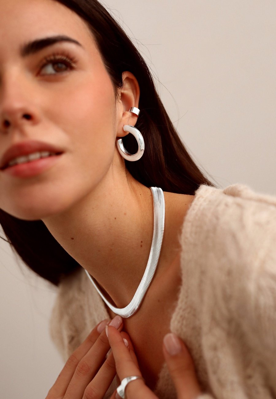 aros gruesos de plata