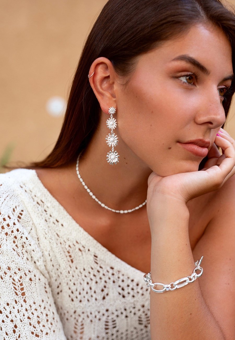 Pendientes Flores Margarita Colgante