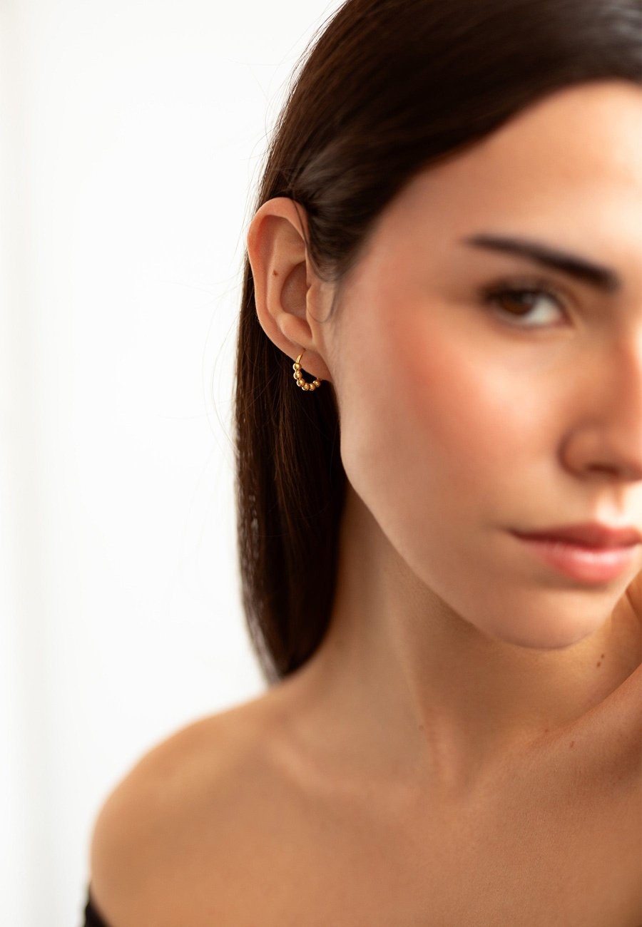 PENDIENTES GEND (14MM) BAÑADOS EN ORO