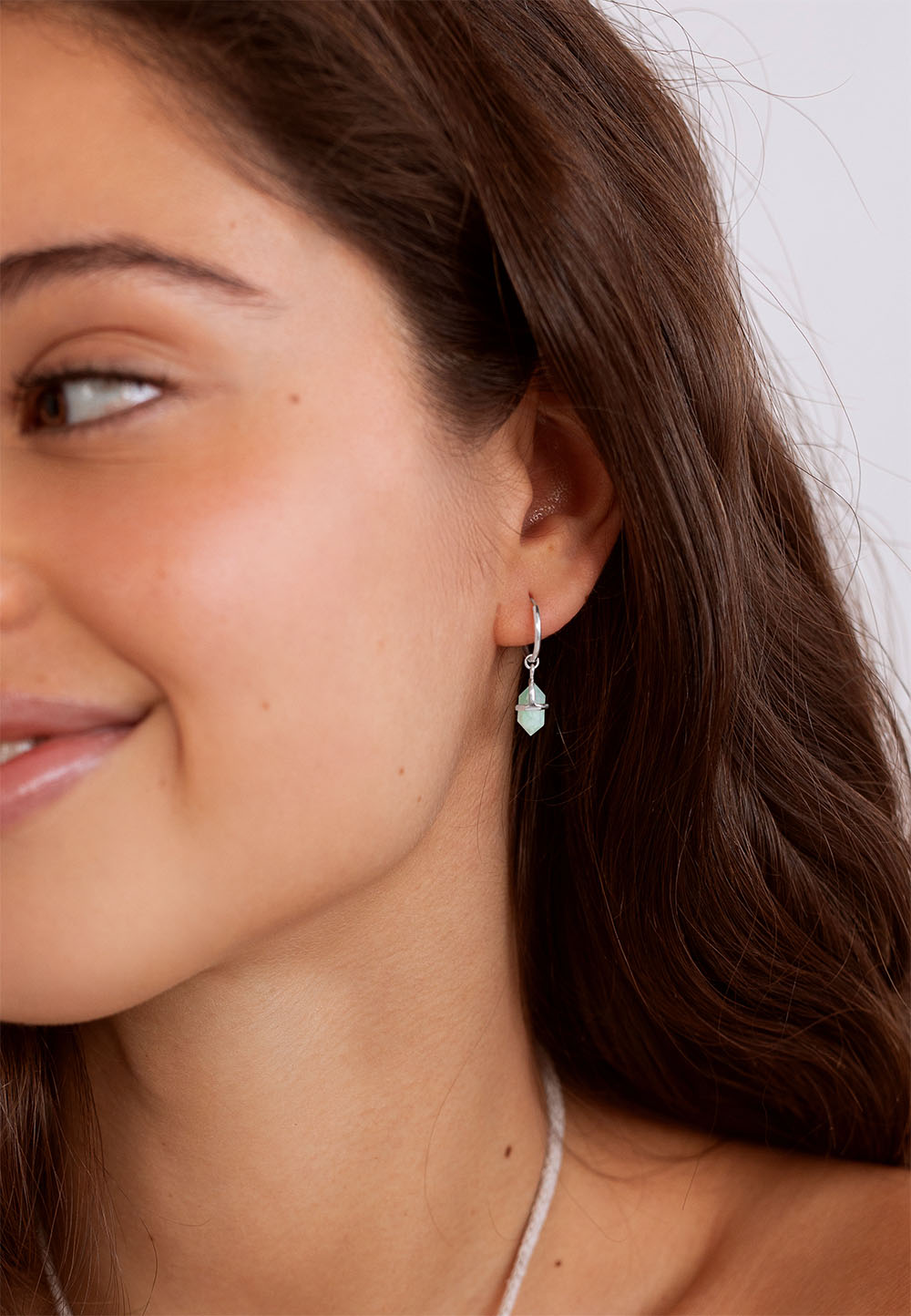 SURYA EARRINGS AMAZONITE (12MM)