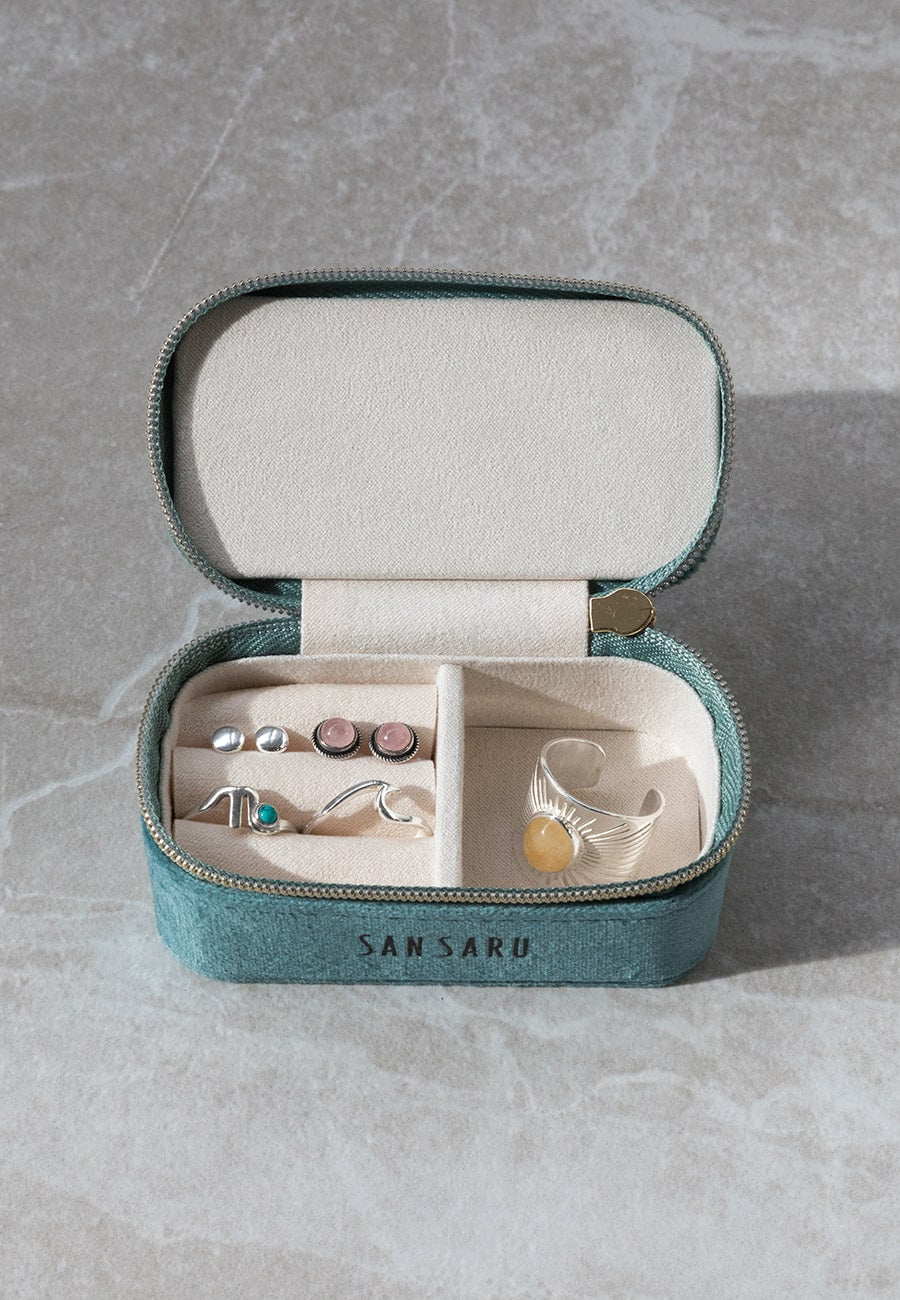 BOÎTE À BIJOUX SHANAYA BLEUE PERSONNALISÉE