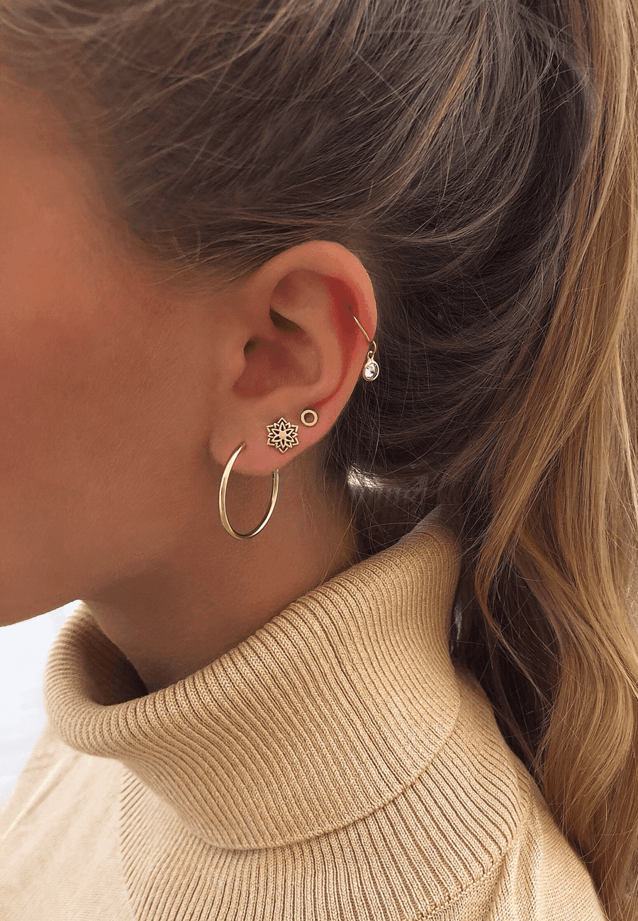 PENDIENTES JIVANA (25MM) BAÑADOS EN ORO