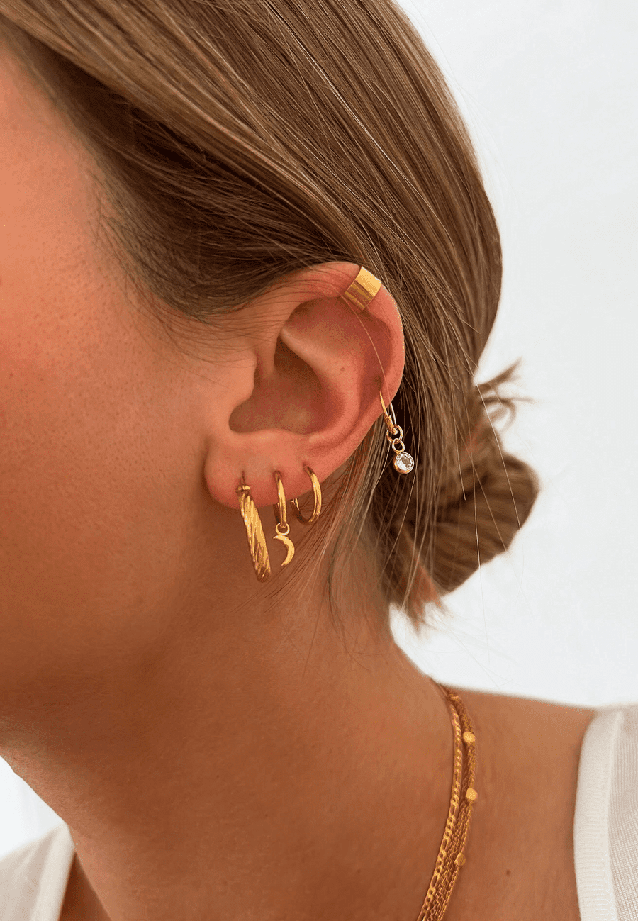 PENDIENTES BHANU (12MM) BAÑADOS EN ORO