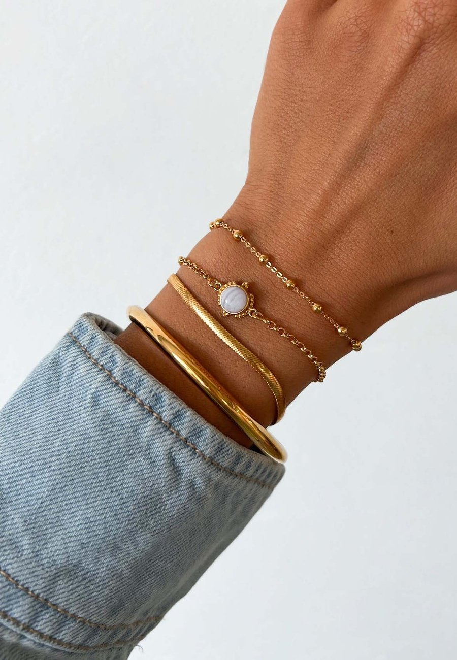 PULSERA MAHAVIRA BAÑADA EN ORO