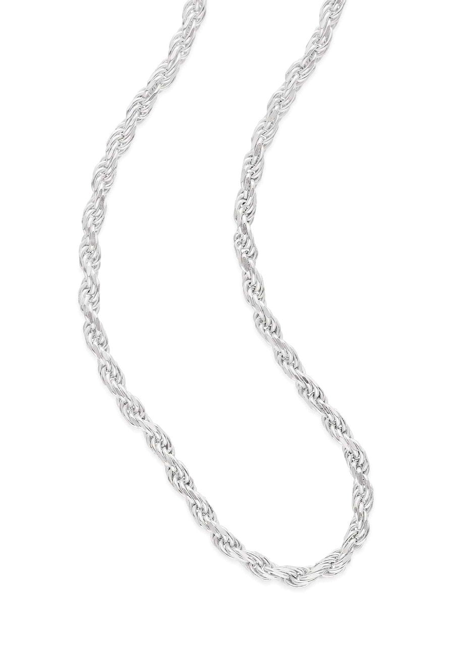 Cadena de Eslabones Cordón en Plata