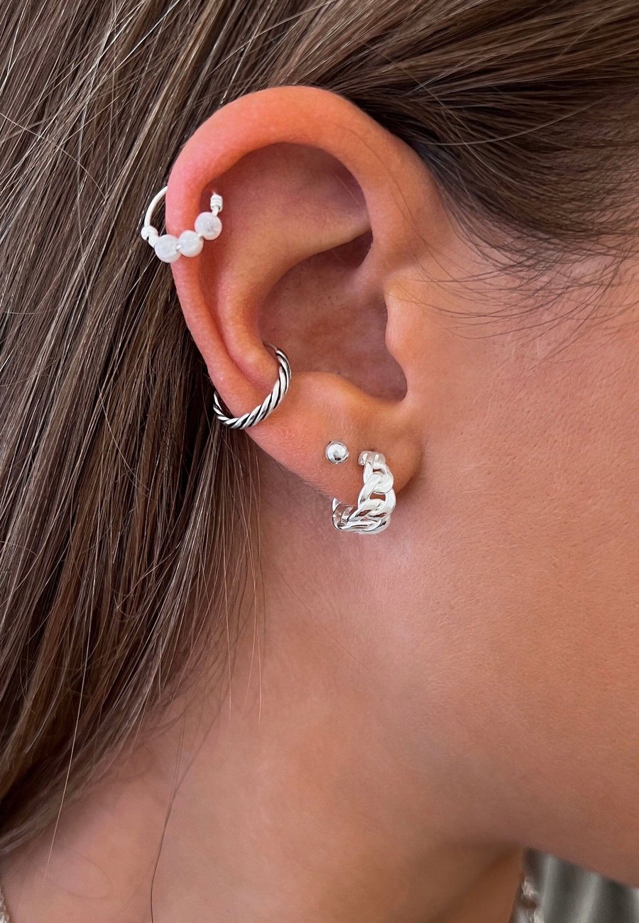 Aros de Eslabones de 12mm de Plata