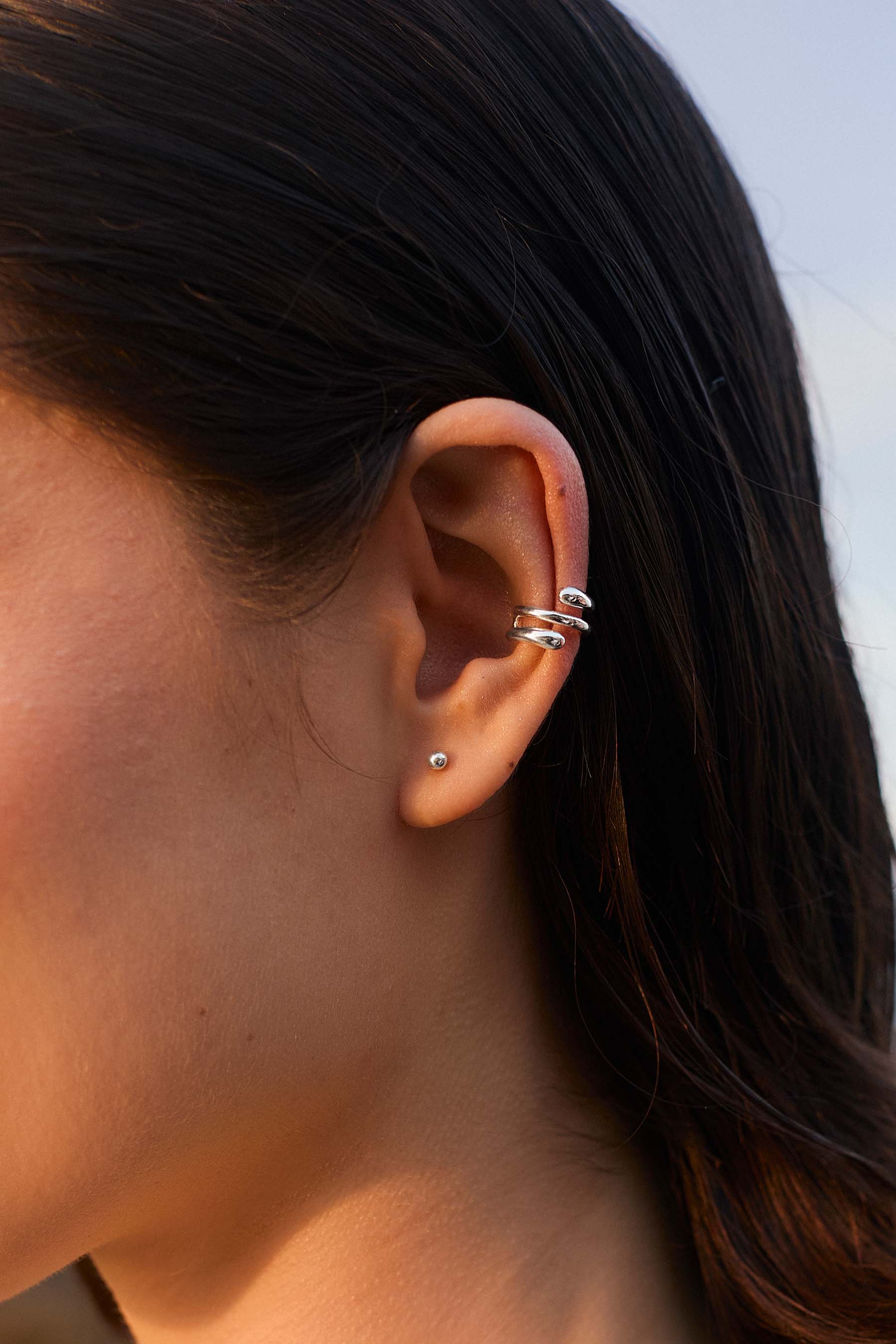 Kenivira 3 Paia Ear Cuff Orecchini Donna - Oro E Argento - Regolabili E Senza Buco