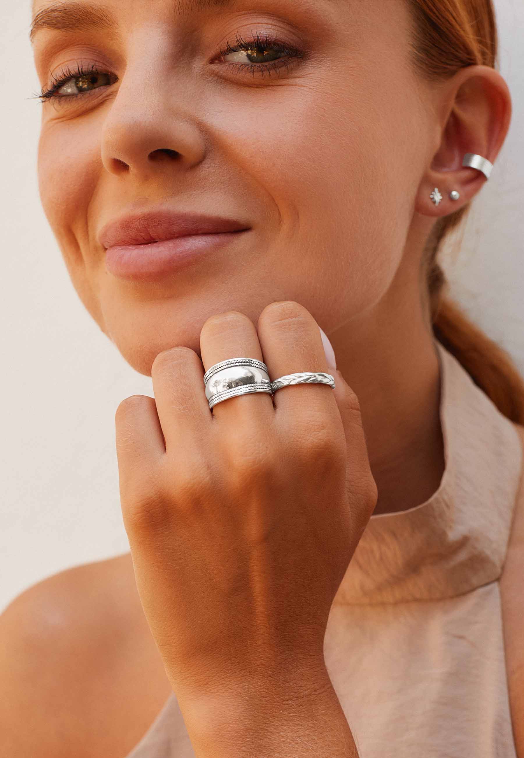 Chandi Infinity Ring CHANDI RING | Medium Bulky Silver Ring | San Saru