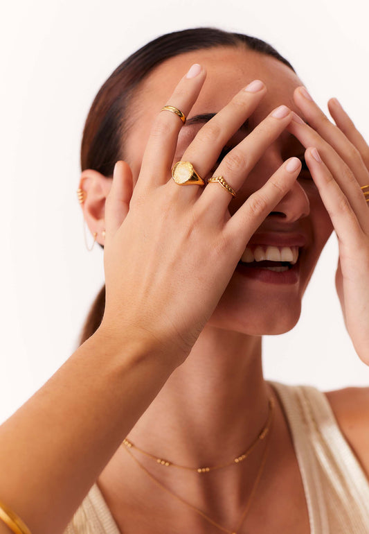 ANILLO ITIHAS BAÑADO EN ORO