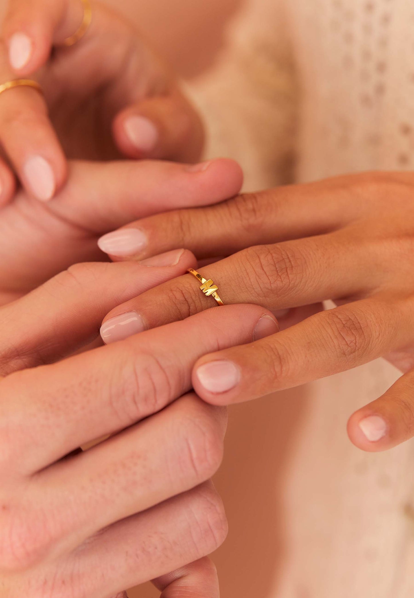 ANILLO NAAM BAÑADO EN ORO