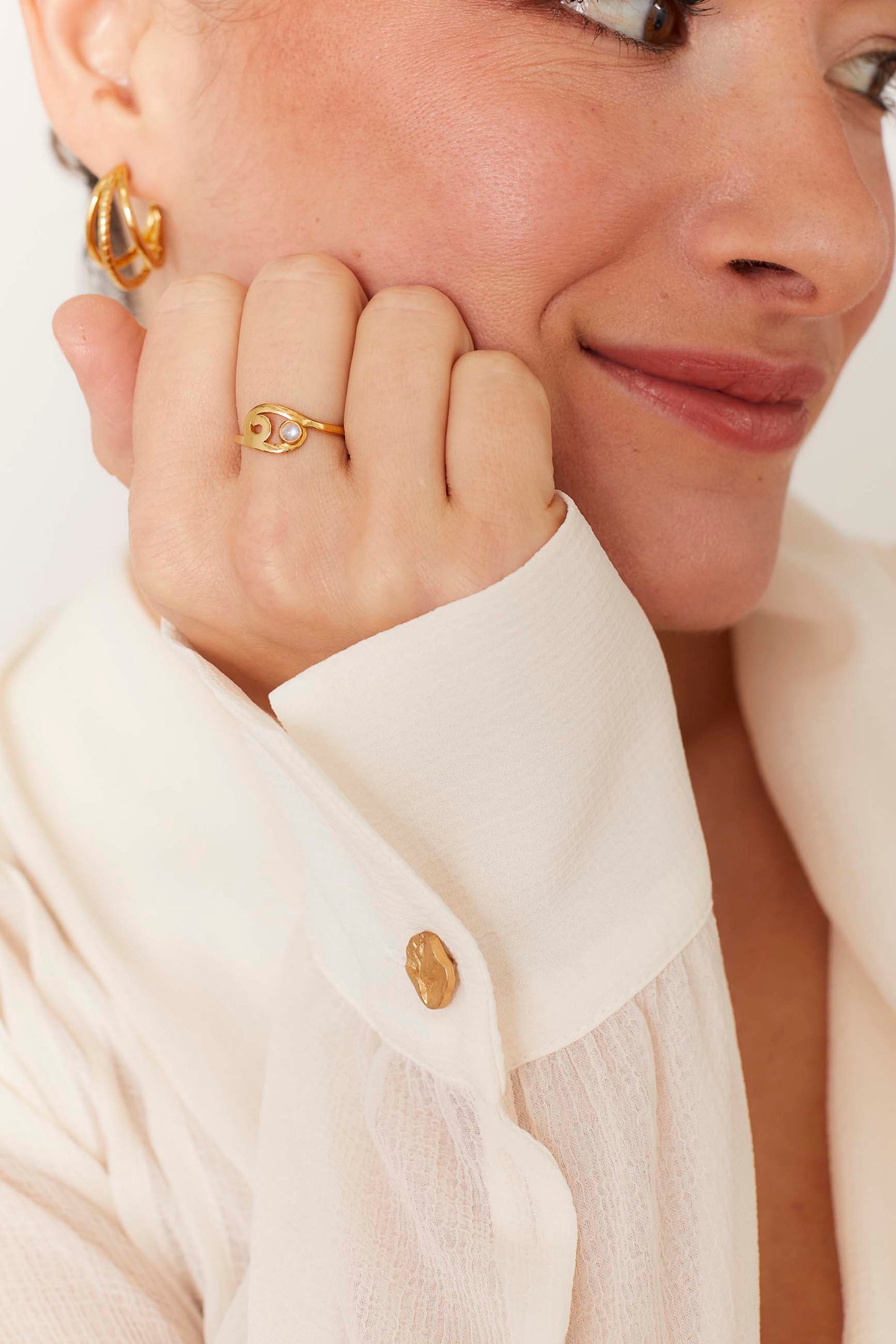 ANILLO ZODIACO BAÑADO EN ORO