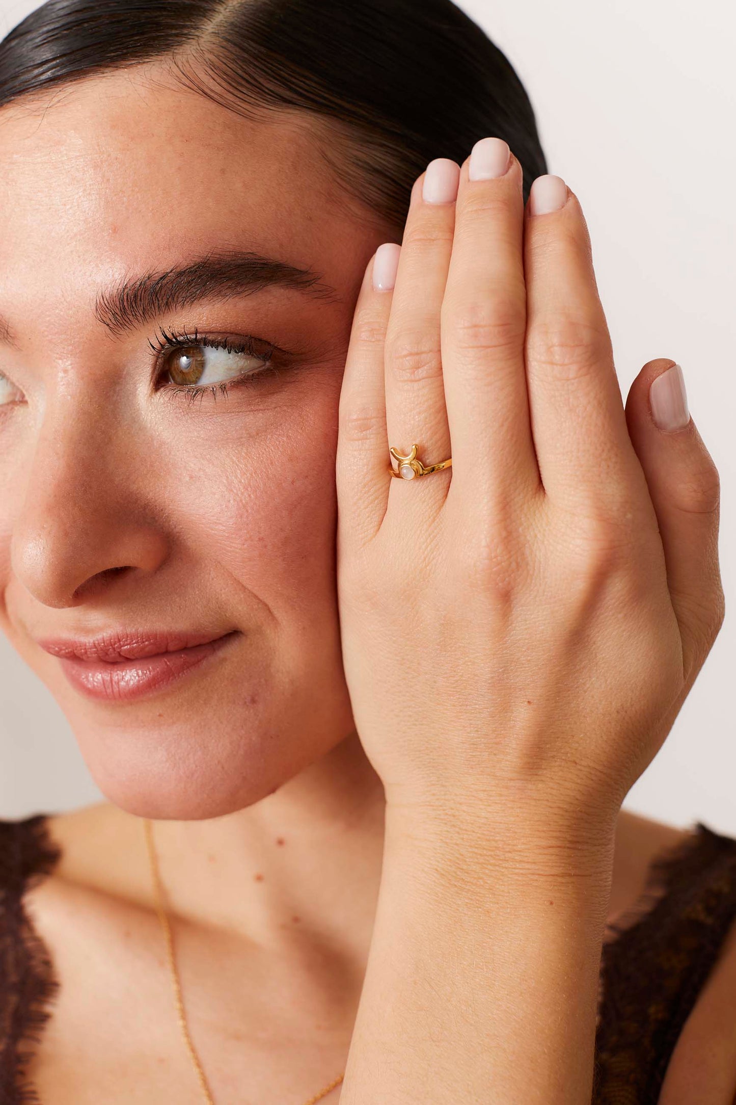 ANILLO ZODIACO BAÑADO EN ORO