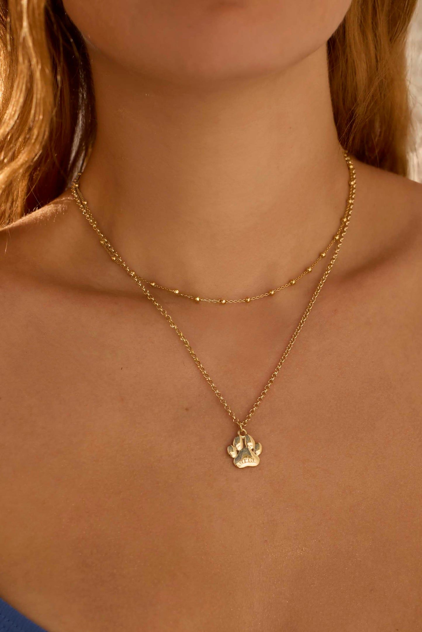 COLLAR PANJA BAÑADO EN ORO (PERSONALIZADO)