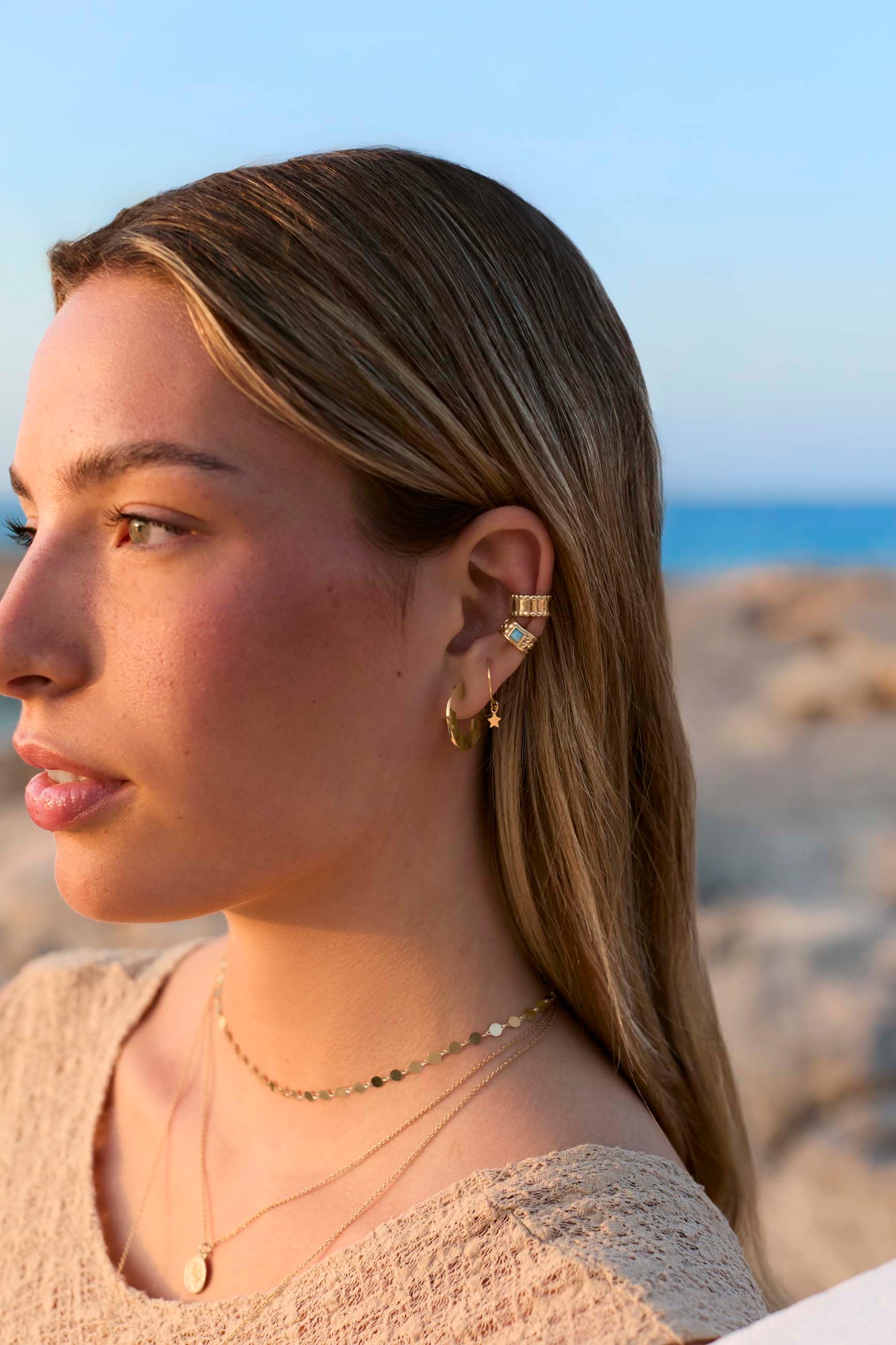 BALUN GOLD EARRINGS (20MM)