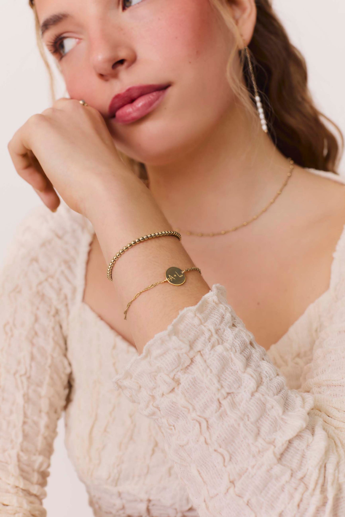 BRACELET SHAILA OR (PERSONNALISÉ)