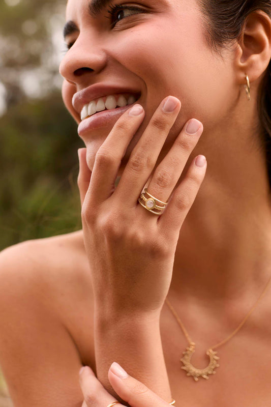 ANILLO VEDANTA BAÑADO ORO