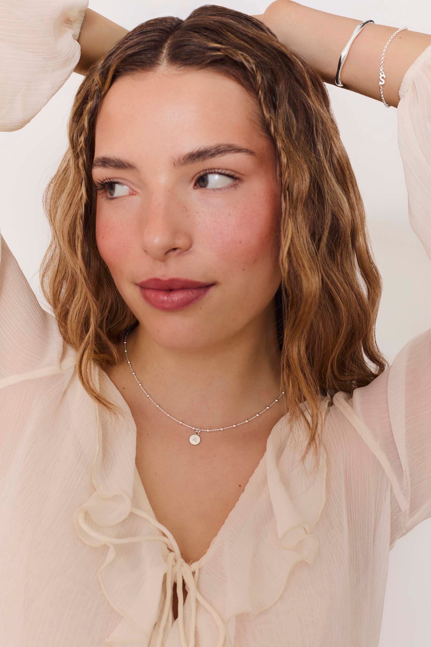 ANUK LETTER PLATE NECKLACE