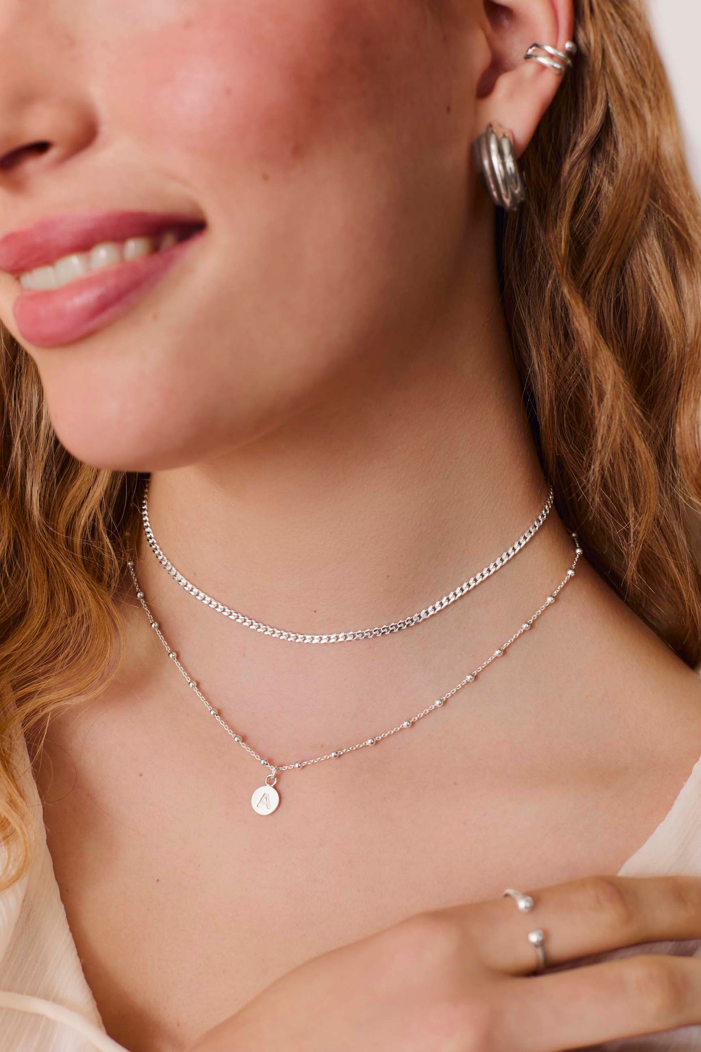 ANUK LETTER PLATE NECKLACE