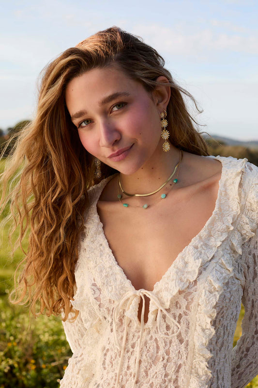 COLLAR KUNDAN BAÑADO EN ORO