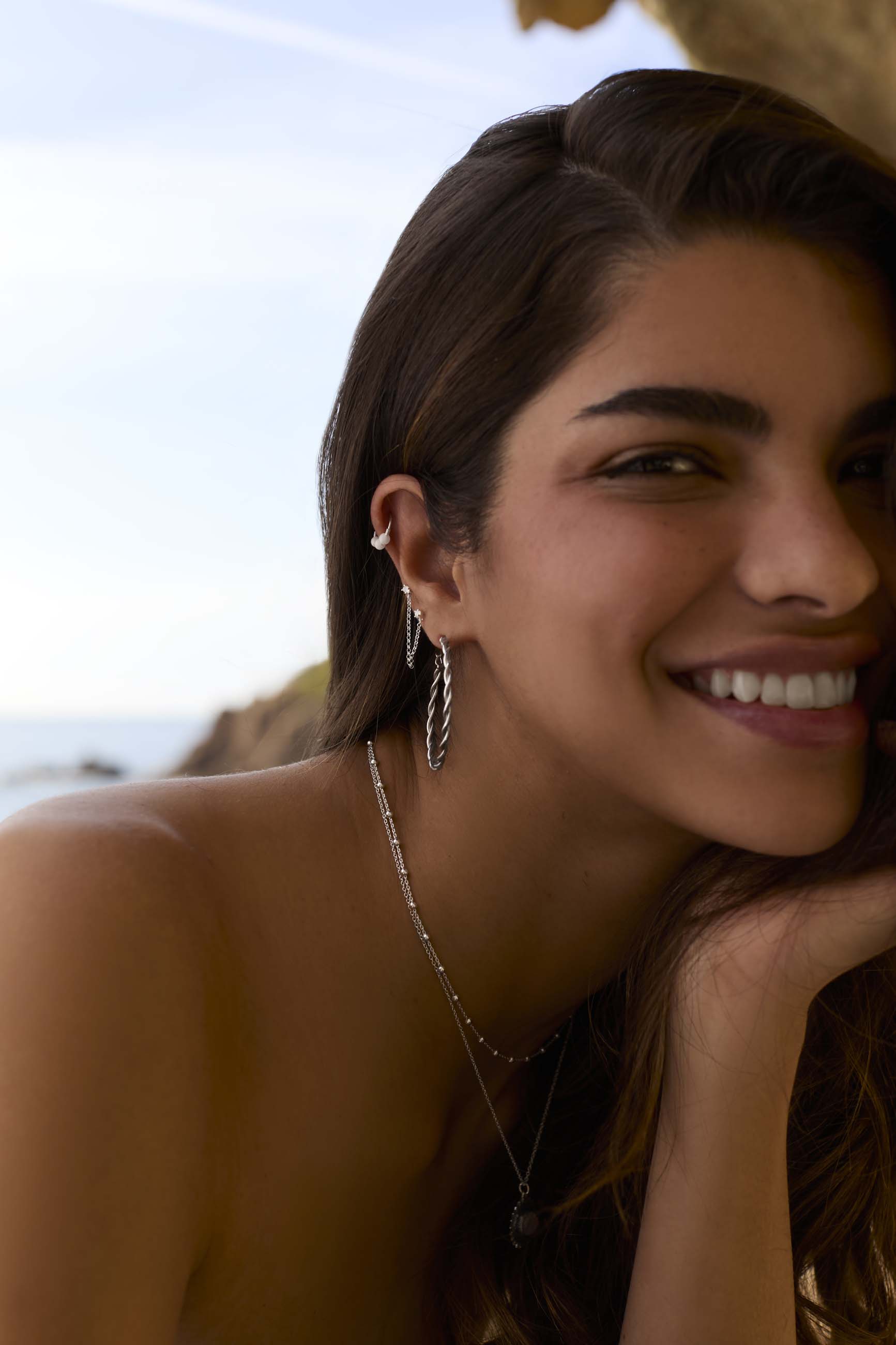 PABBEU Orecchini a cerchio argento sterling 925 per donna, grandi e scintillanti con strass, ipoallergenici, con zirconia cubica o diamanti, disponibili in 30/40/50/60mm PABBEU Orecchini a cerchio argento sterling 925 per donna, grandi e scintillanti con strass, ipoallergenici, con zirconia cubica o diamanti, disponibili in 30/40/50/60mm