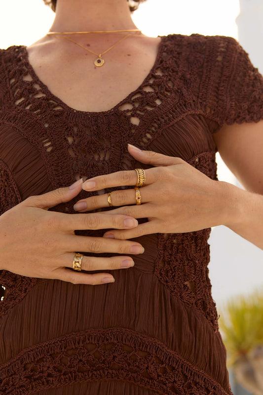 ANILLO SARALA BAÑADO EN ORO