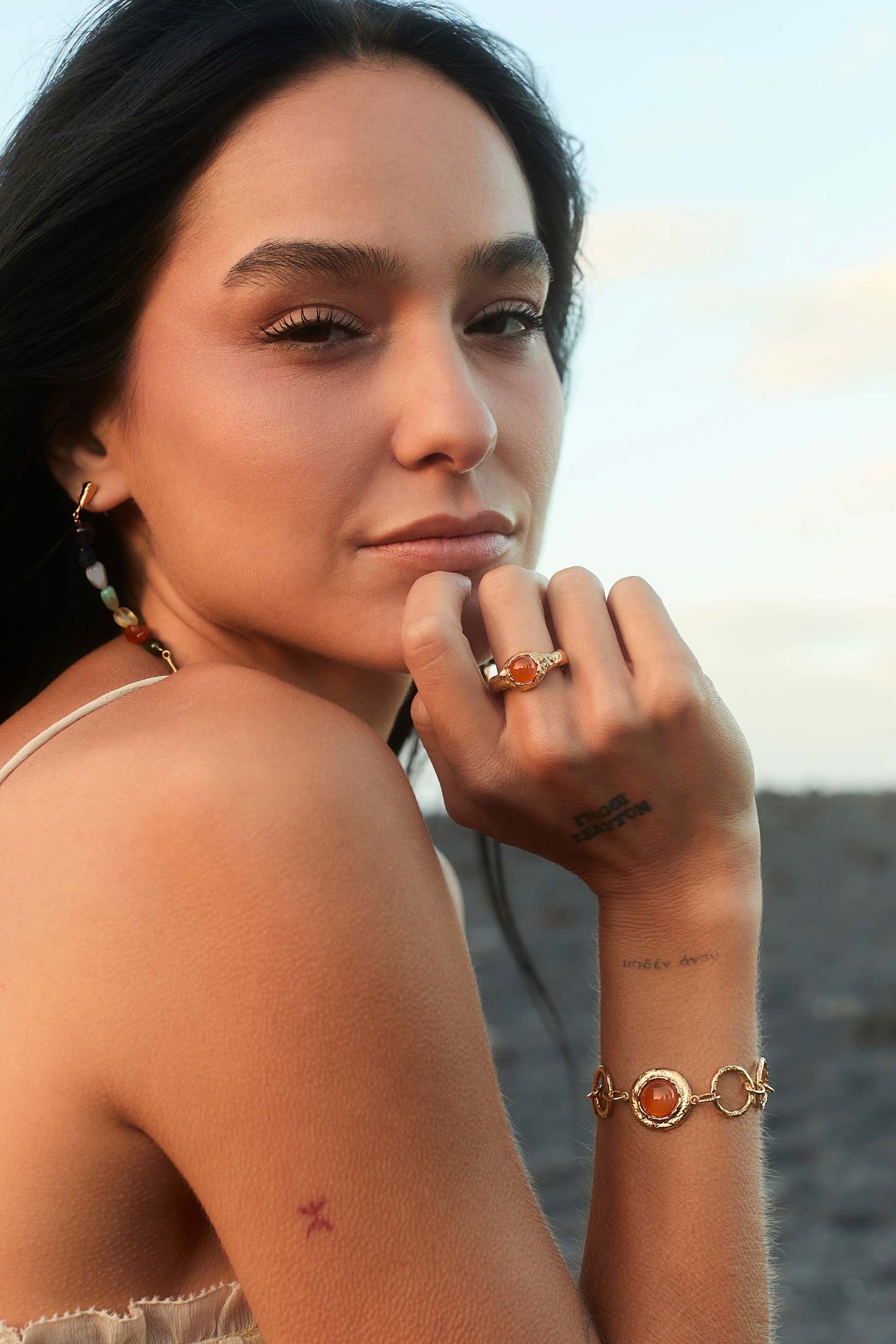 NADIS EARRINGS GOLD-PLATED