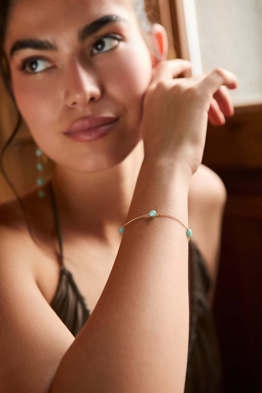 PULSERA AMISHI BAÑADA EN ORO