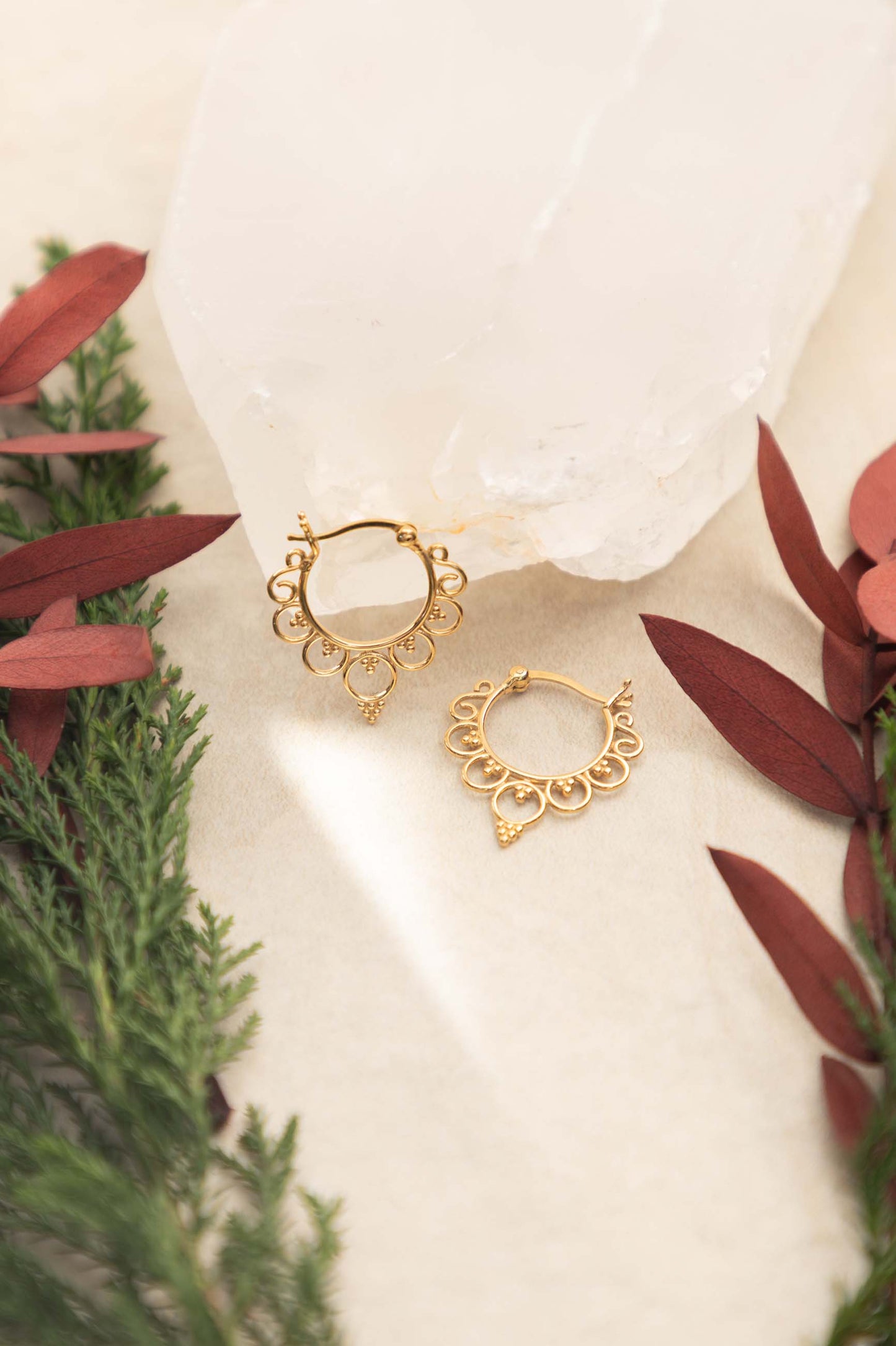 ARAVINDA OHRRINGE (16 MM) GOLD