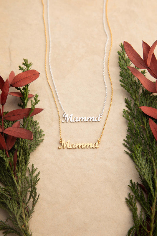 COLLAR MAMMA BAÑADO EN ORO