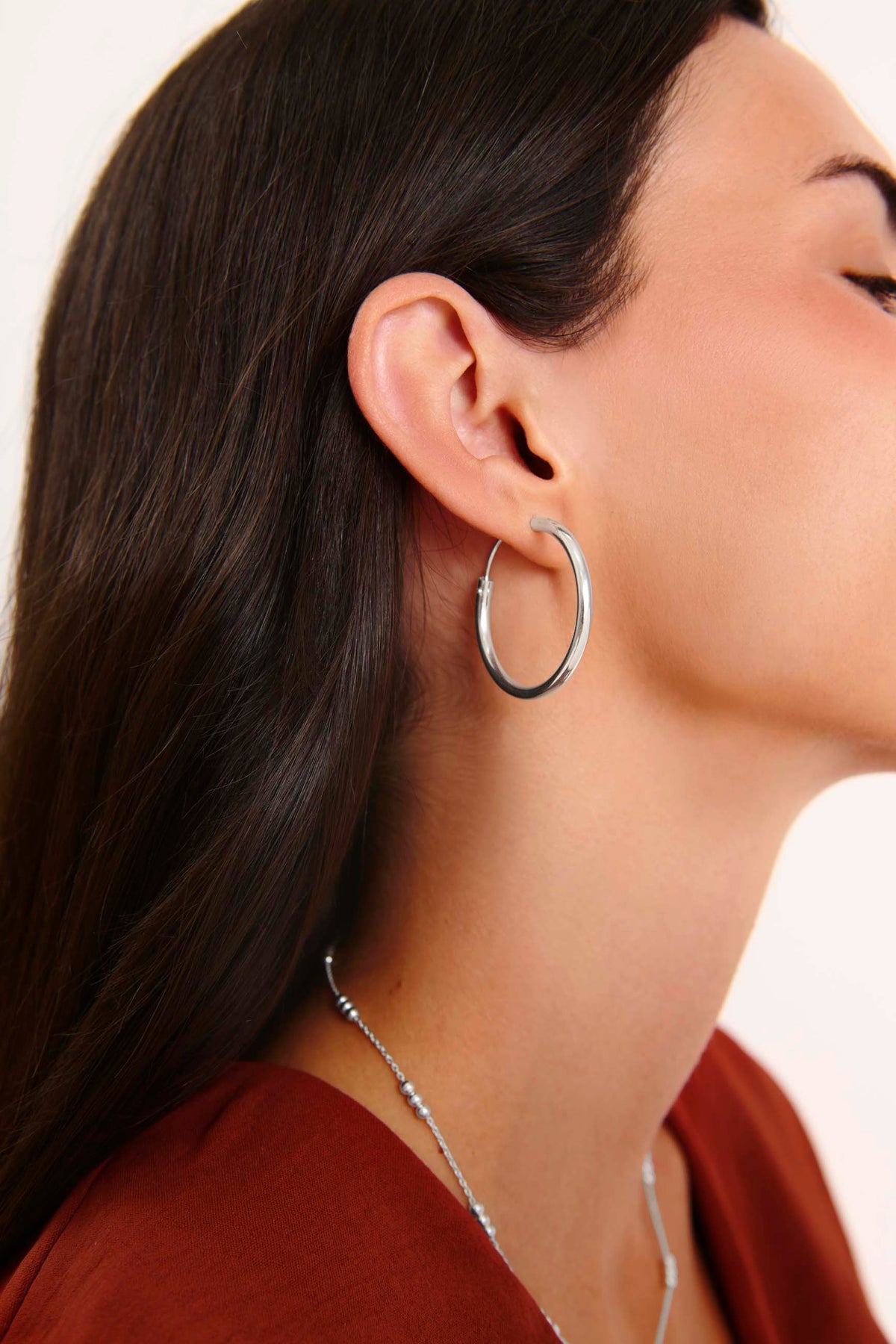 Orecchini Eleganti In Argento Puro Orecchino A Cerchio Singolo In Argento Sterling 925, Diametro 9 Mm, Chiusura Omega, Marca NKlaus Orecchini Cerchio Argento 925 Orecchini Eleganti In Argento Puro Orecchino A Cerchio Singolo In Argento Sterling 925, Diametro 9 Mm, Chiusura Omega, Marca NKlaus Orecchini Cerchio Argento 925