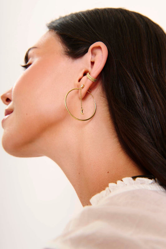 BOUCLES D'OREILLES JIVANA (35MM) OR