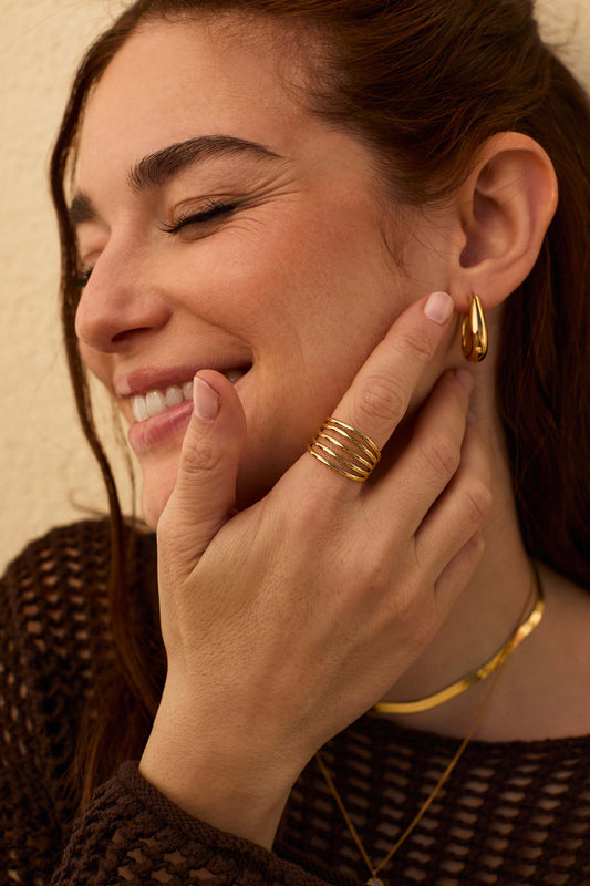 ANILLO LAINEN BAÑADO EN ORO