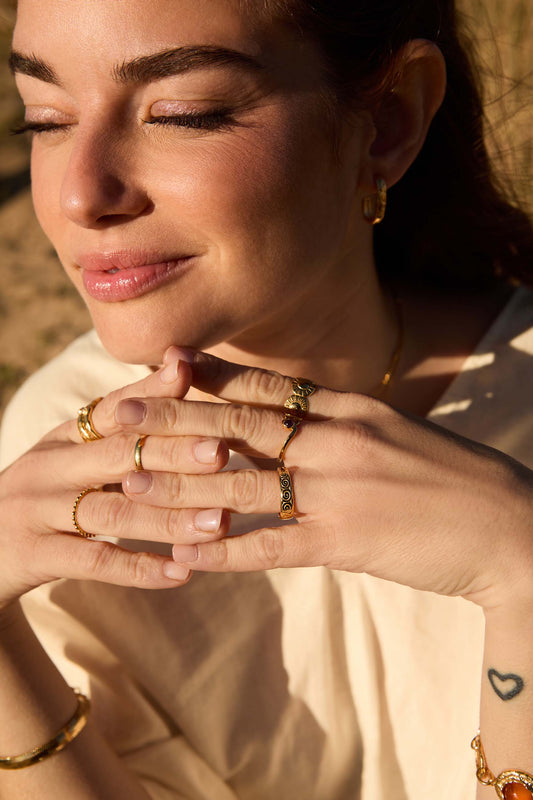 BAGUE MALAVAK PLAQUÉE OR